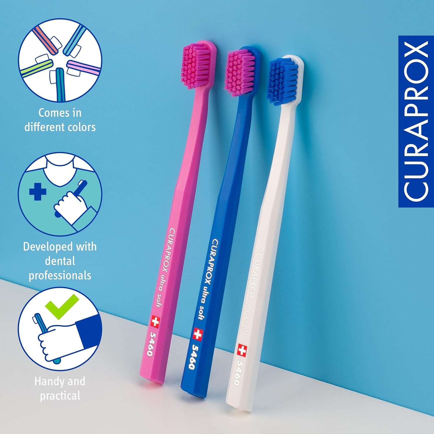 Curaprox CS 5460 Ultraweiche Zahnbuerste 3er Pack fuer Erwachsene