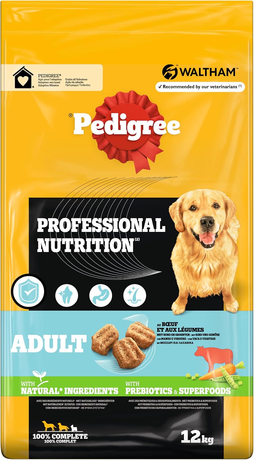 Pedigree Adult Hunde Trockenfutter fuer kleine ausgewachsene Hunde (<) mit R