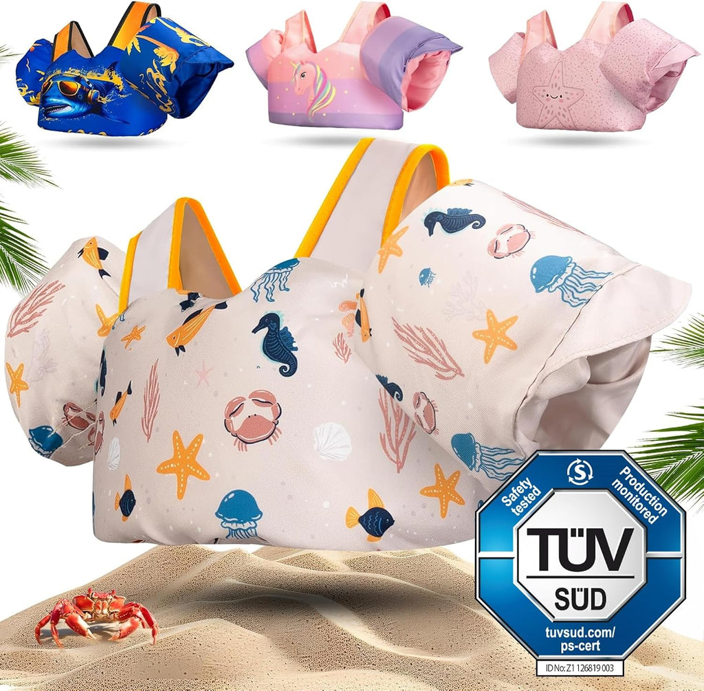 KIDVERSE Schwimmweste Kinder 3-6 Jahre bis Schwimmhilfe mit Aermel