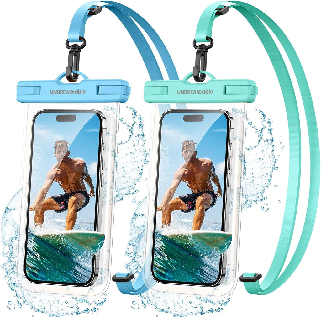 UNBREAKcable wasserdichte Handytasche 2er Set 7,0" IPX8 Universal Kristallklar