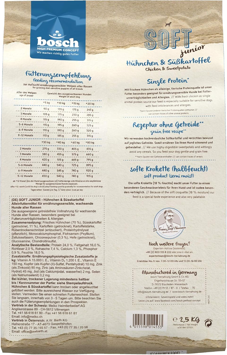 bosch HPC SOFT Junior Hundefutter Huehnchen Suesskartoffel grain-free