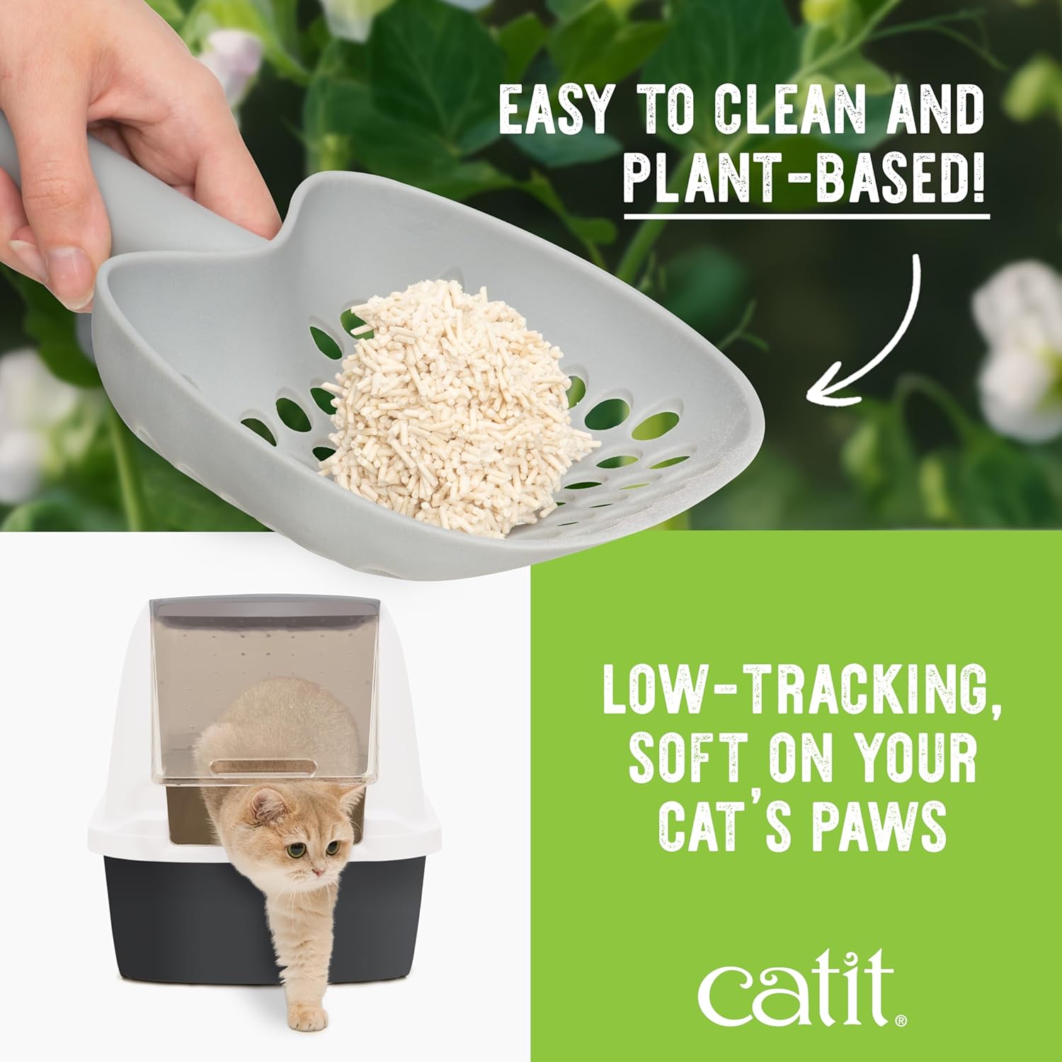 Catit Go Natural Katzenstreu 5,6kg Erbsenhülsen Klumpstreu parfümfrei