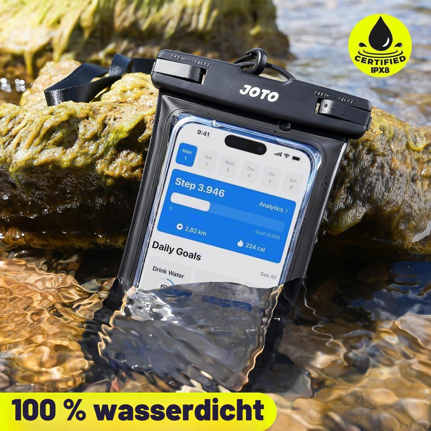 JOTO wasserdichte Universal Handytasche bis 7" IPX8 Schutz fuer iPhone Galaxy Xia