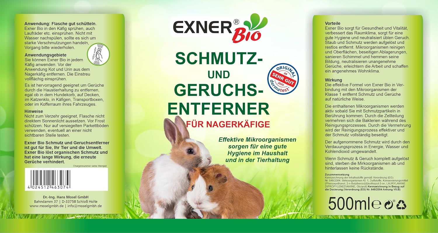 Nagerkäfig Reiniger 500 ml Geruchsentferner Spray Urin Kot Neutralisator