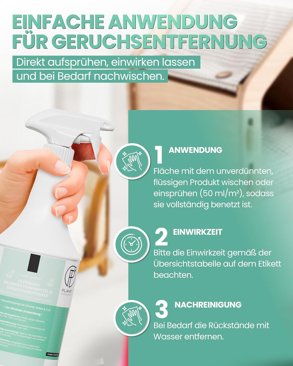 Planet Sensitive Hygiene Spray fuer Hunde und Katzen - Geruchsentferner
