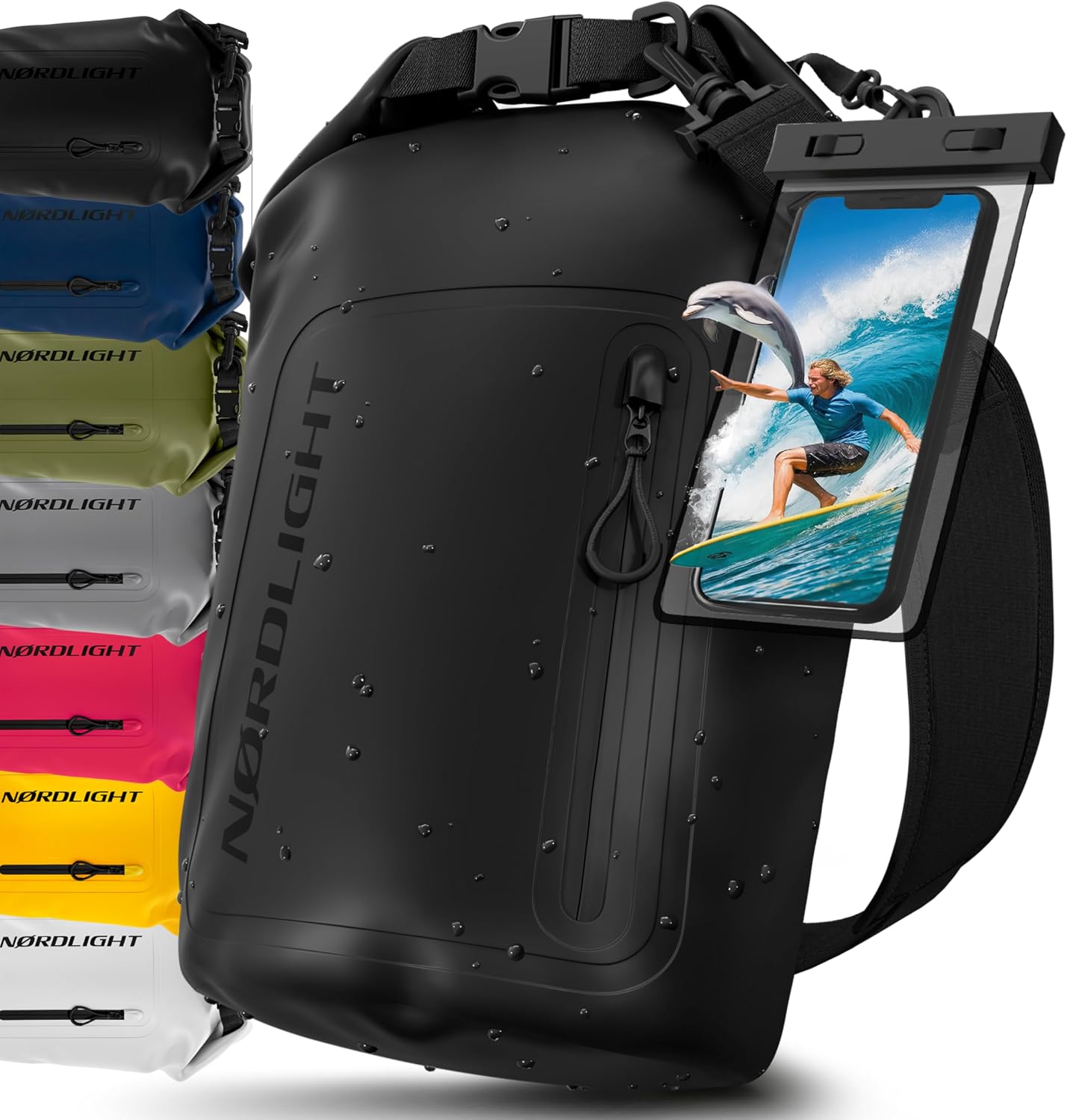 Nordlight Dry Bag 20 L wasserdichter Packsack mit Roll-Top Schultergurt