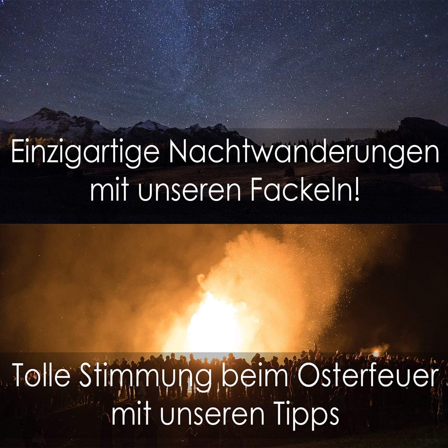 11er Set Wachsfackeln 45 min Brenndauer pro Stueck mit langem Griff fuer Nachtwand