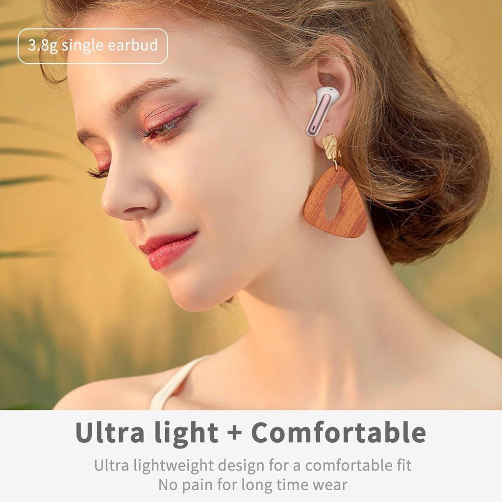 Bluetooth In-Ear Kopfhoerer 5.4 Noise Cancelling 40 Std Akku LED Anzeige
