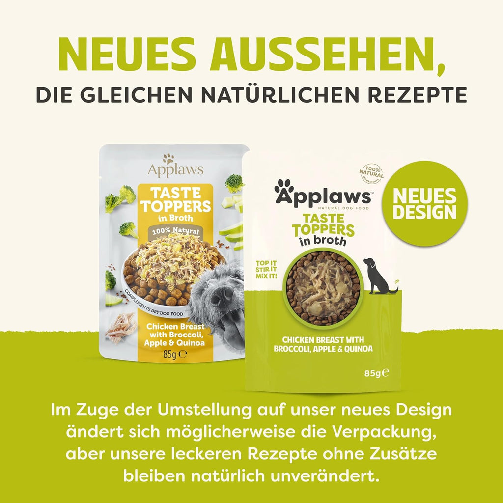 Applaws Nassfutter Hunde 6x85g getreidefrei Huhn Fisch Sauce verschi