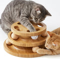 Holz Katzenspielzeug Puzzle mit Kugelbahn interaktives Intelligenzspiel