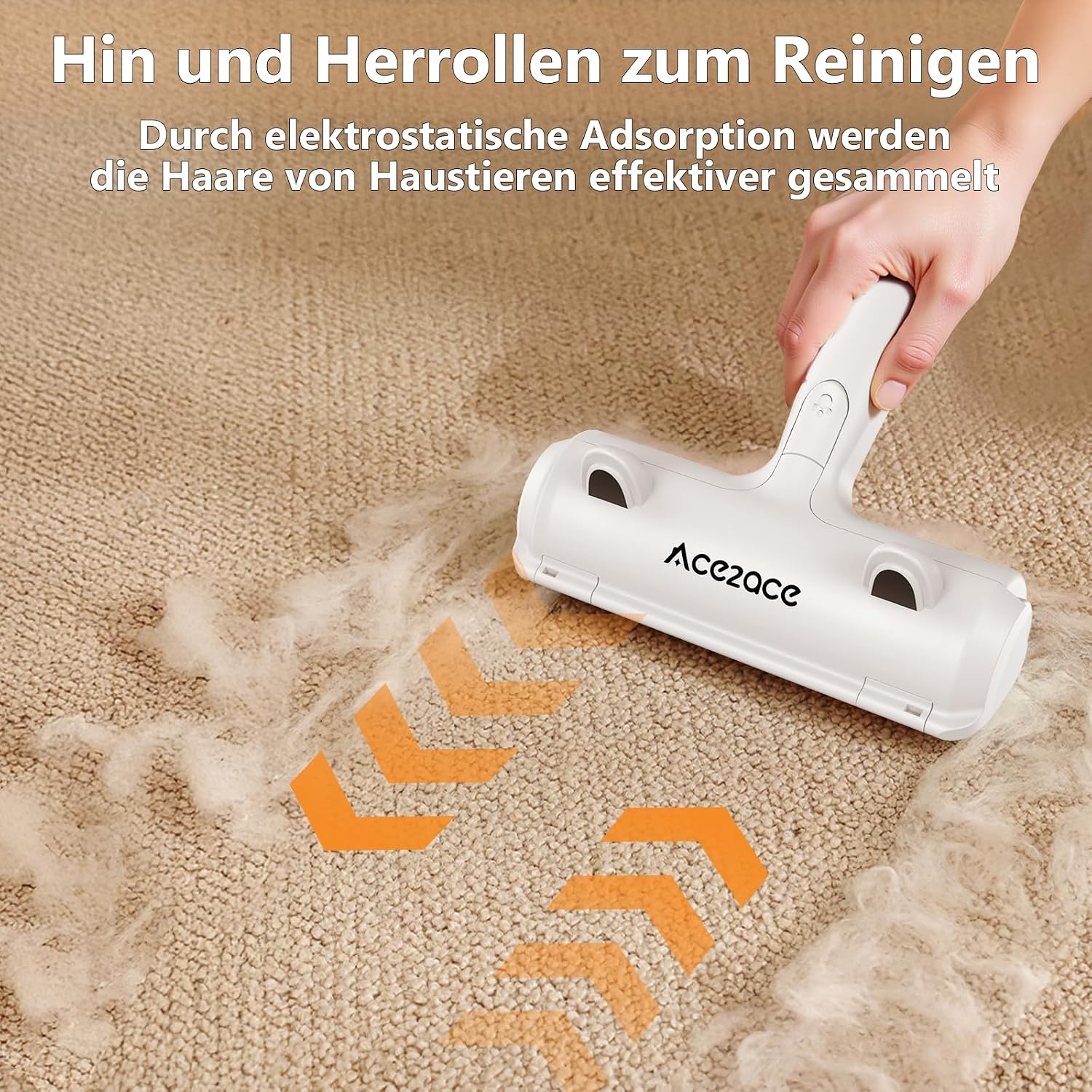 Haushalt Fusselrolle Tierhaarentferner wiederverwendbar Fusselbürste Weiss 1 Stü