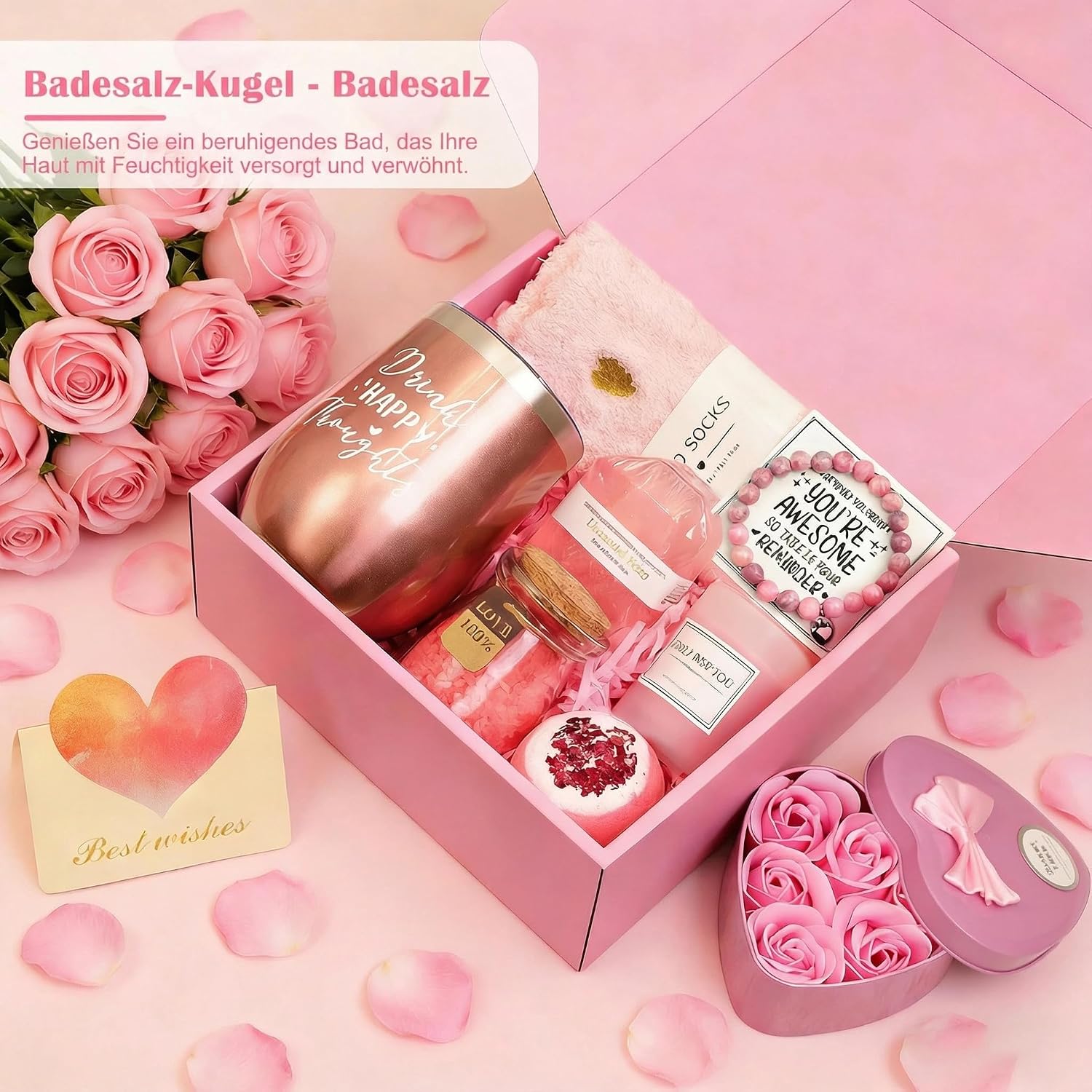 Geschenkset Entspannung fuer Frauen zum Geburtstag Valentinstag Muttertag