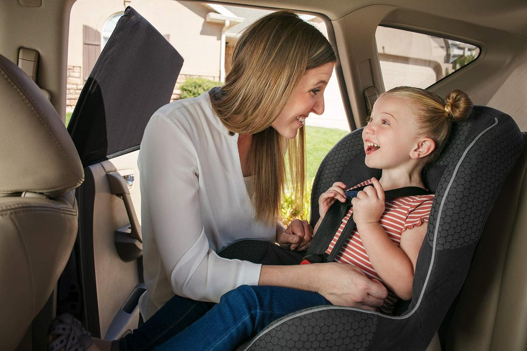 Auto-Sonnenschutz dehnbar atmungsaktiv, 2er Set fuer Kinder, universell passend