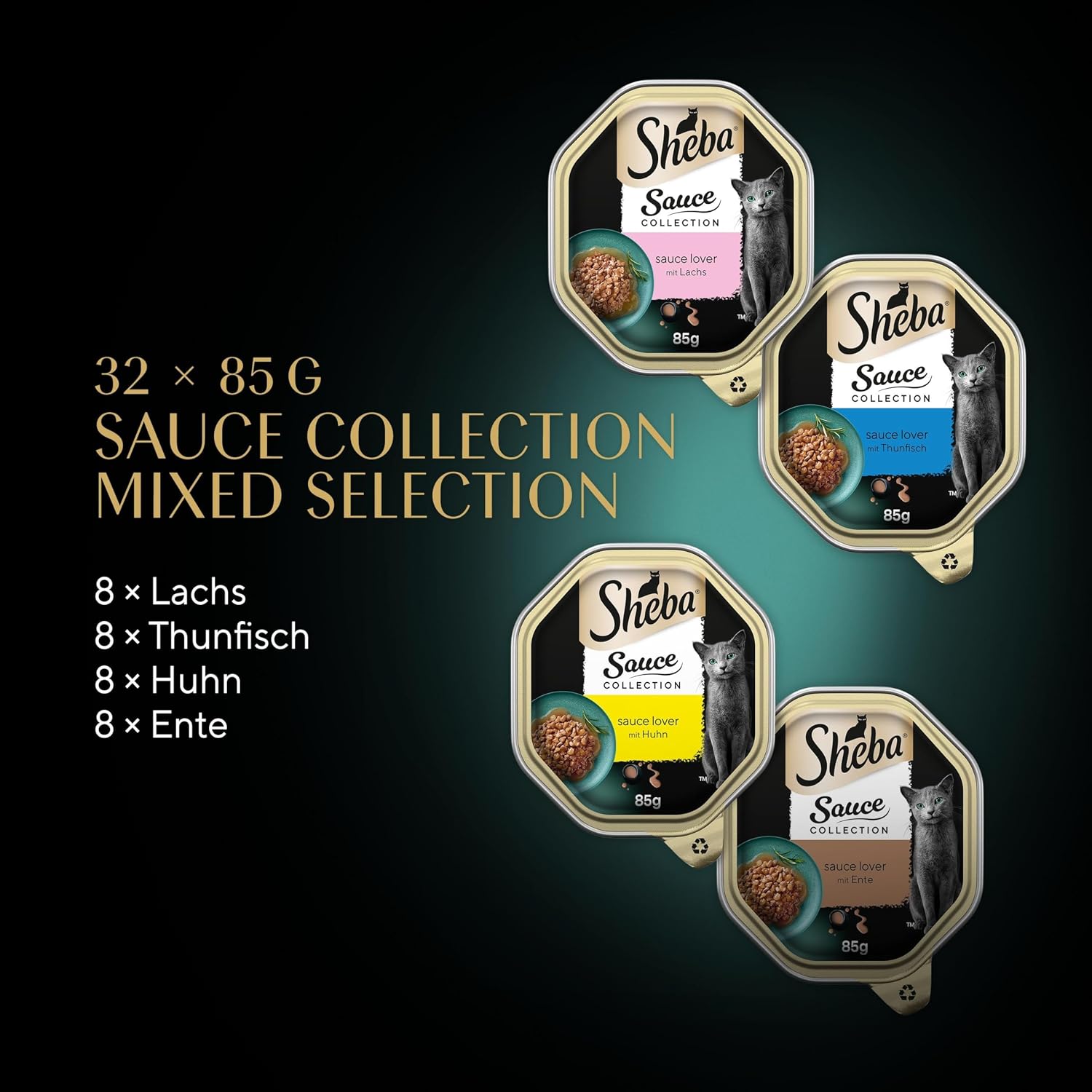 Nassfutter Katzen SHEBA verschiedene Sorten Sauce Collection MSC