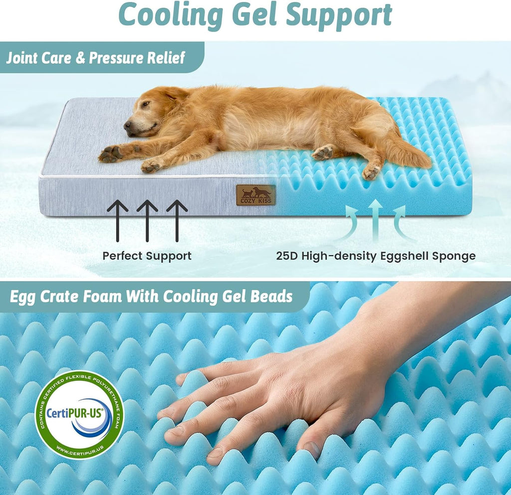 COZY KISS Hundebett 61x41x7,5cm kuehlend orthopaedisch und rutschfest