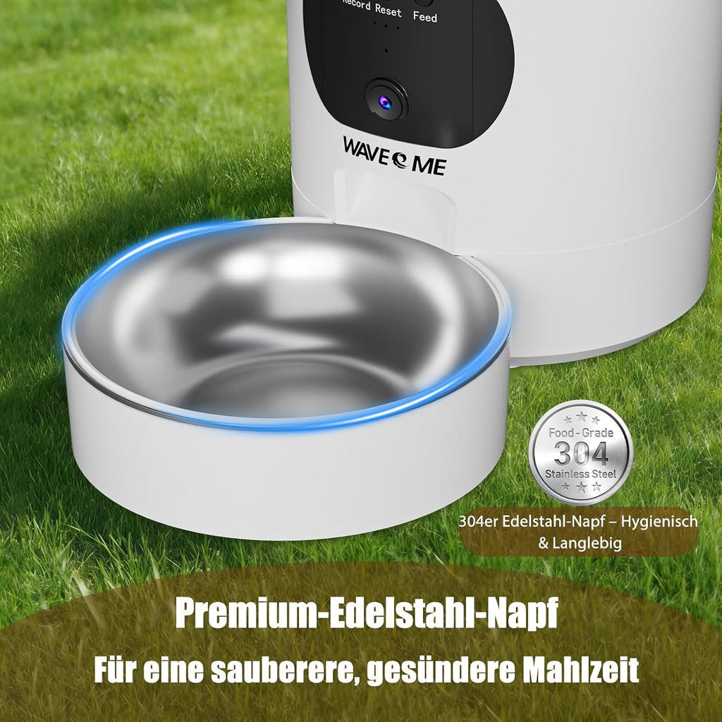Futterautomat fuer Katzen und Hunde mit App Steuerung und Sprachaufnahme