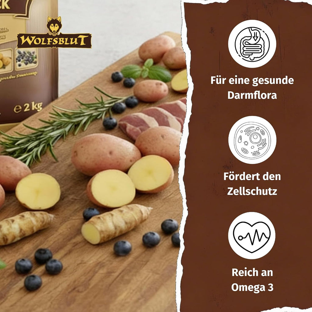 Wolfsblut Wild Duck Adult Hundefutter getreidefrei Ente verschi