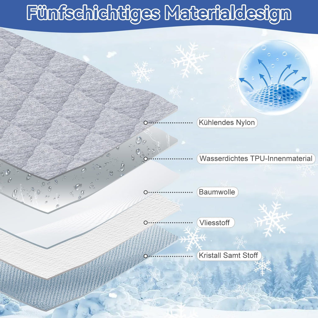 MH MYLUNE HOME Kuehlende Hundedecke 101x152 cm, ultraweich, waschbar, wendbar