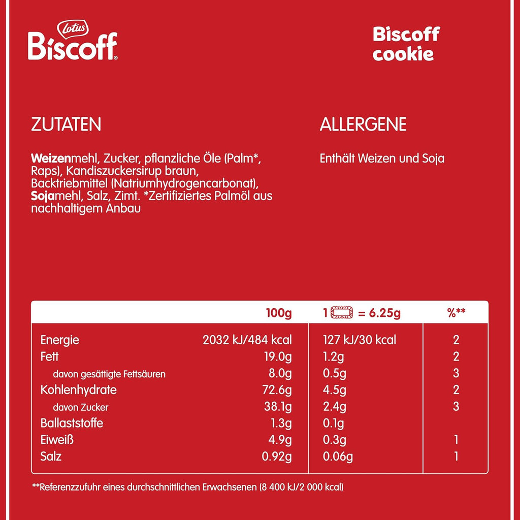 Lotus Biscoff karamellisierter Keks einzeln verpackt 300 Stueck Ei enthalten