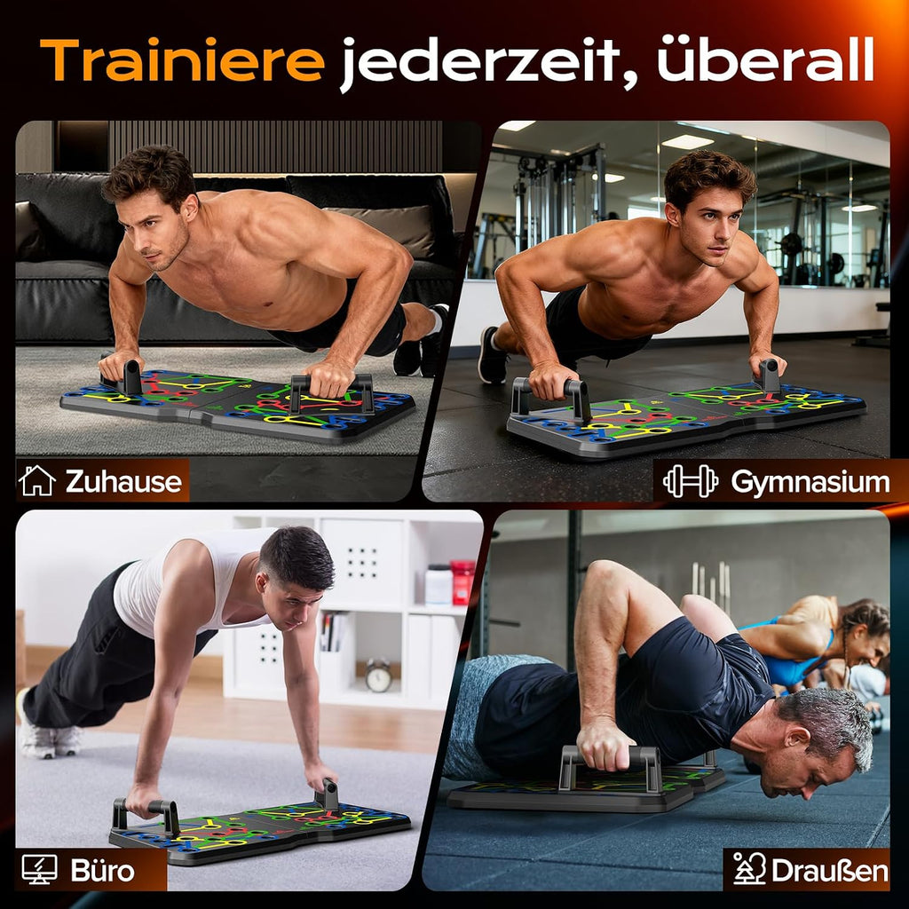AERLANG Liegestuetzgriffe Push-up Board Set Tragbar Multifunktional Fitness