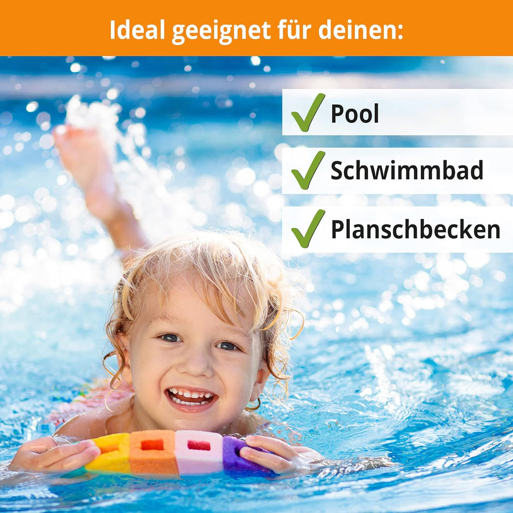 3-in-1 Poolreiniger fuer bis 20.000 L - Algenentfernung, Desinfektion, Ablagerung