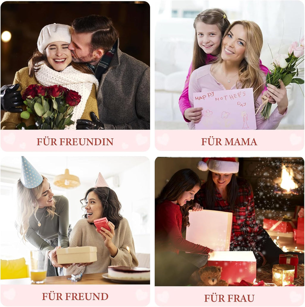 Ewige Rose im Glas Geschenk fuer Frau Freundin Hochzeitstag Dekoration