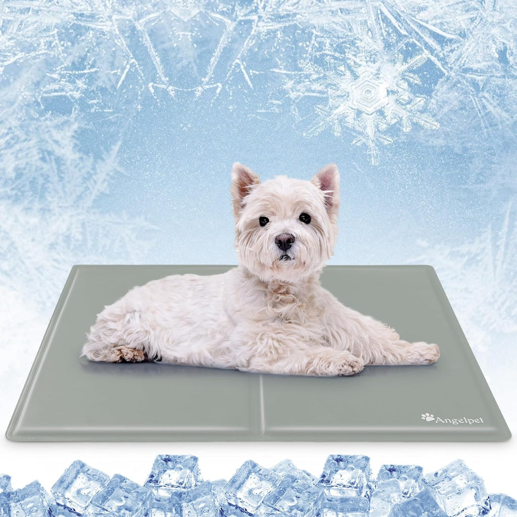 Angelpet Kuehlmatte XL 120x80 cm Grau selbstkuehlende Gelmatte fuer Hunde Katzen