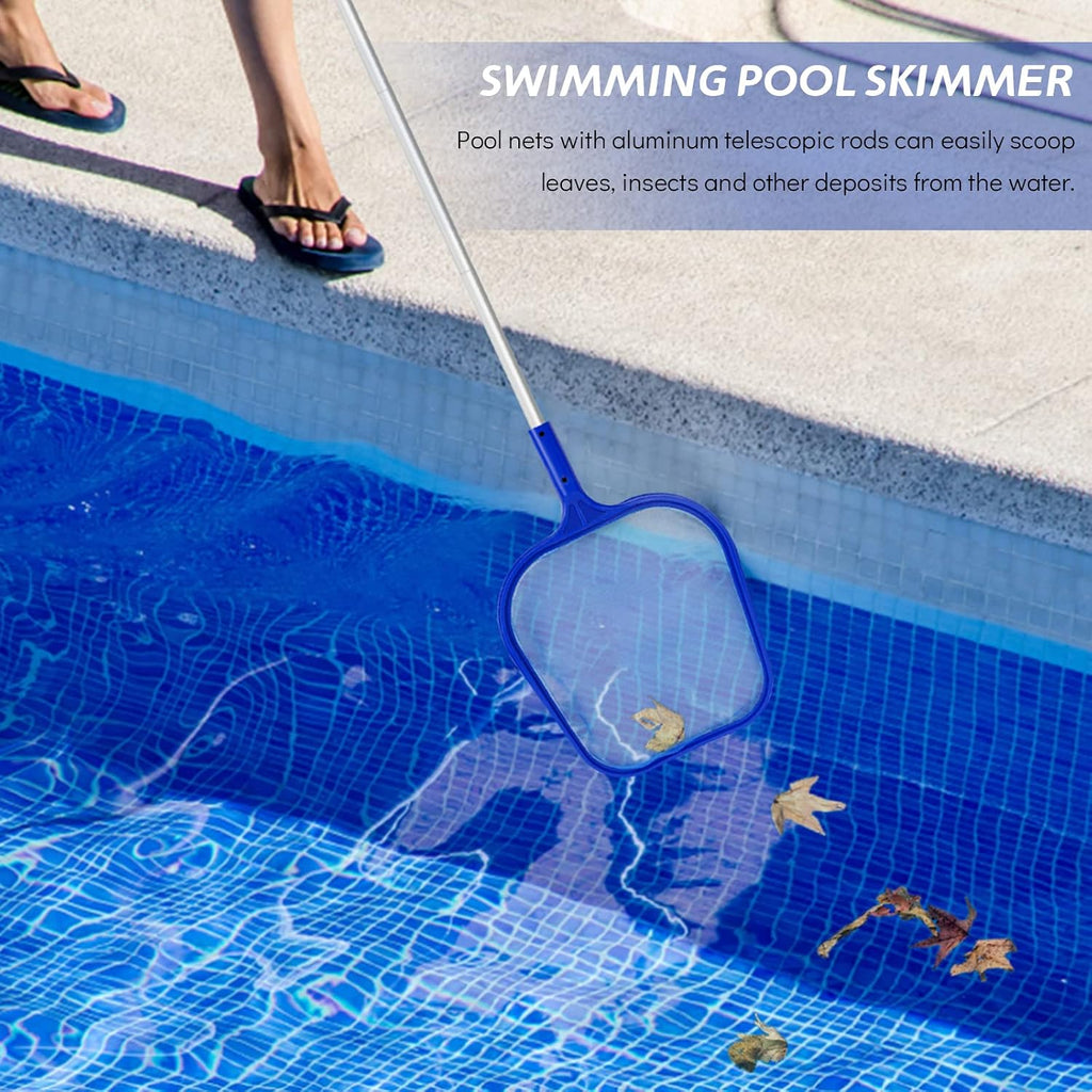Jsdoin Teichkescher 120 cm Teleskopstange feinmaschiges Nylonnetz fuer Pool