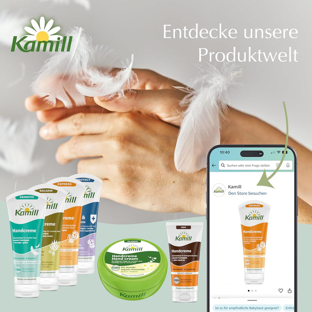 Kamill Handcreme Balsam mit Bio-Kamille Avocadooel Vegan