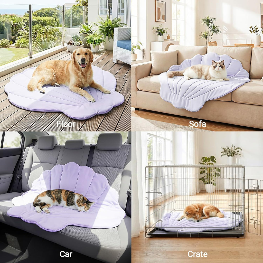 Kühlmatte Hund 100x100 cm wendbar waschbar 2cm-120cm selbstkühlend ohne Gel