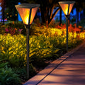 Joomer Solarlampe aussen 2er Set mit realistischem Flammeneffekt IP65 wetterfest