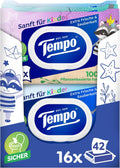 Feuchtes Toilettenpapier fuer Kinder Megapack 16x42 Tuecher Design Edition