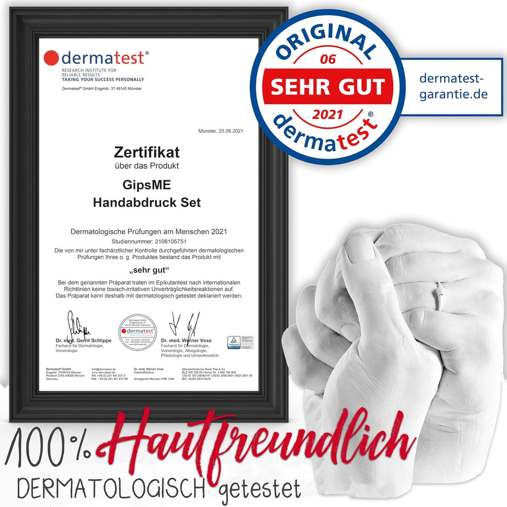 Gipsme Handabdruck Set fuer Paare Geschenk Valentinstag Hochzeitstag