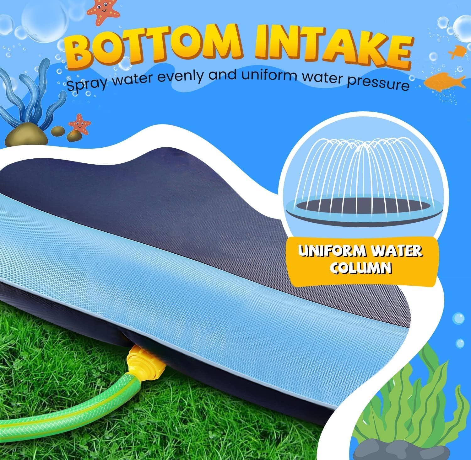 LATERN Spritzpad Wassersprinkler 170 cm verdickt rutschfest fuer Kinder und Hund