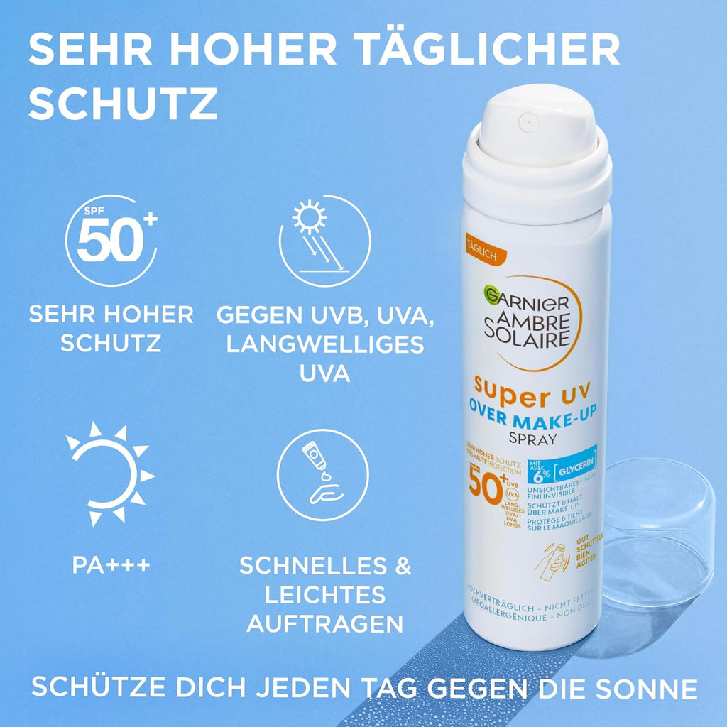Garnier Ambre Solaire Sonnen-Spray LSF 50+ Gesicht mit Hyaluronsaeure 75ml
