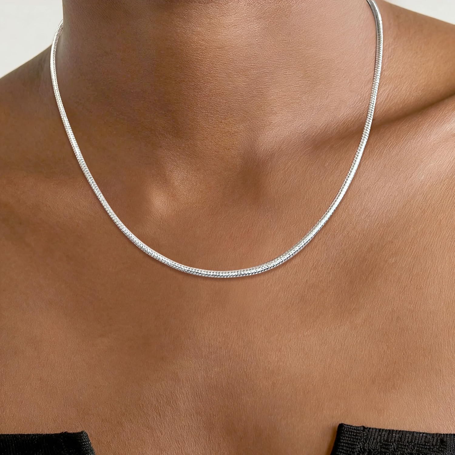 Kraven Damen Silberkette 925 Feinsilber Halskette 40cm-60cm Silber