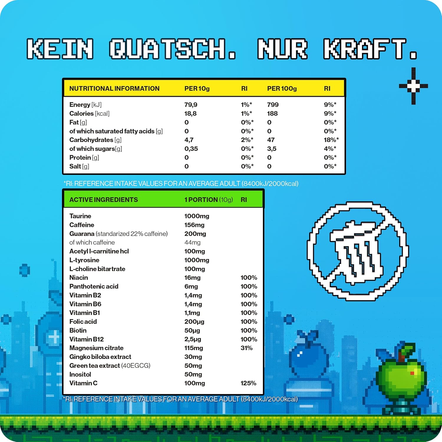 UP‑GRADE Gaming Booster Pulver 40 Portionen Fokus & Power verschiedene Sor