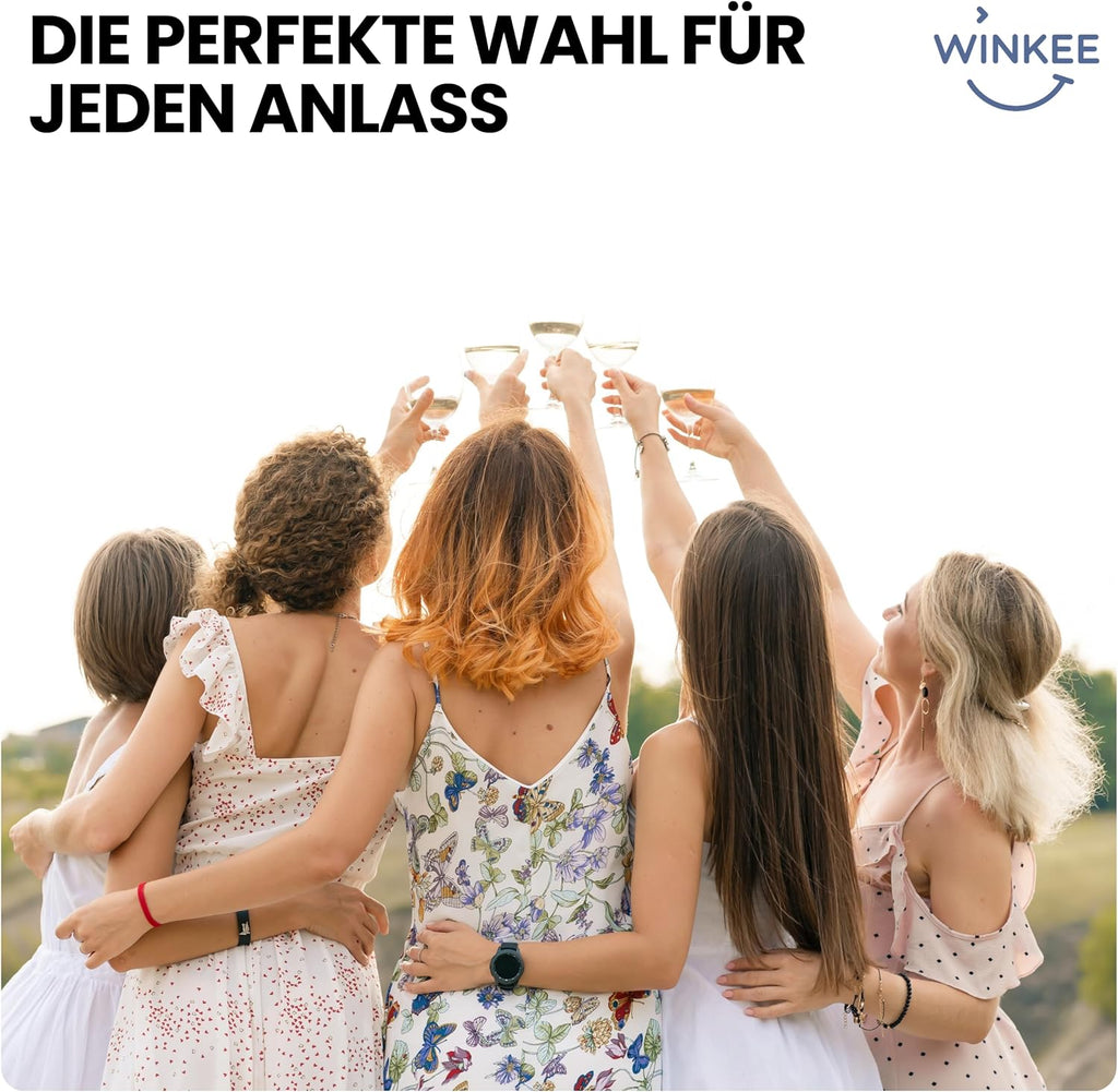 Winkee 2er Set Weinglaeser To Go BPA-frei Camping Glas Ersatz