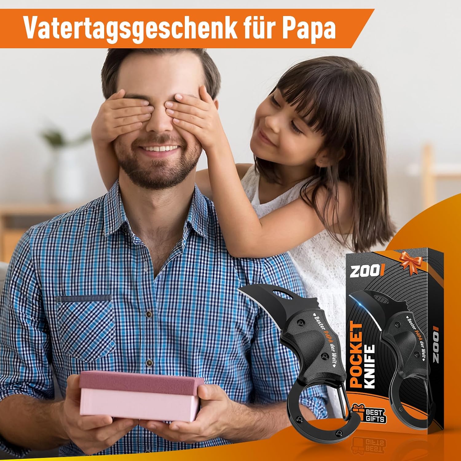 ZOOI Taschenmesser Klappmesser Multitool Outdoor Geschenk fuer Maenner