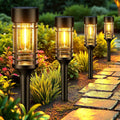 BUCASA Solarleuchten Aussen 6er Set IP65 Warmweiss Gartenlampen Terrasse Hof