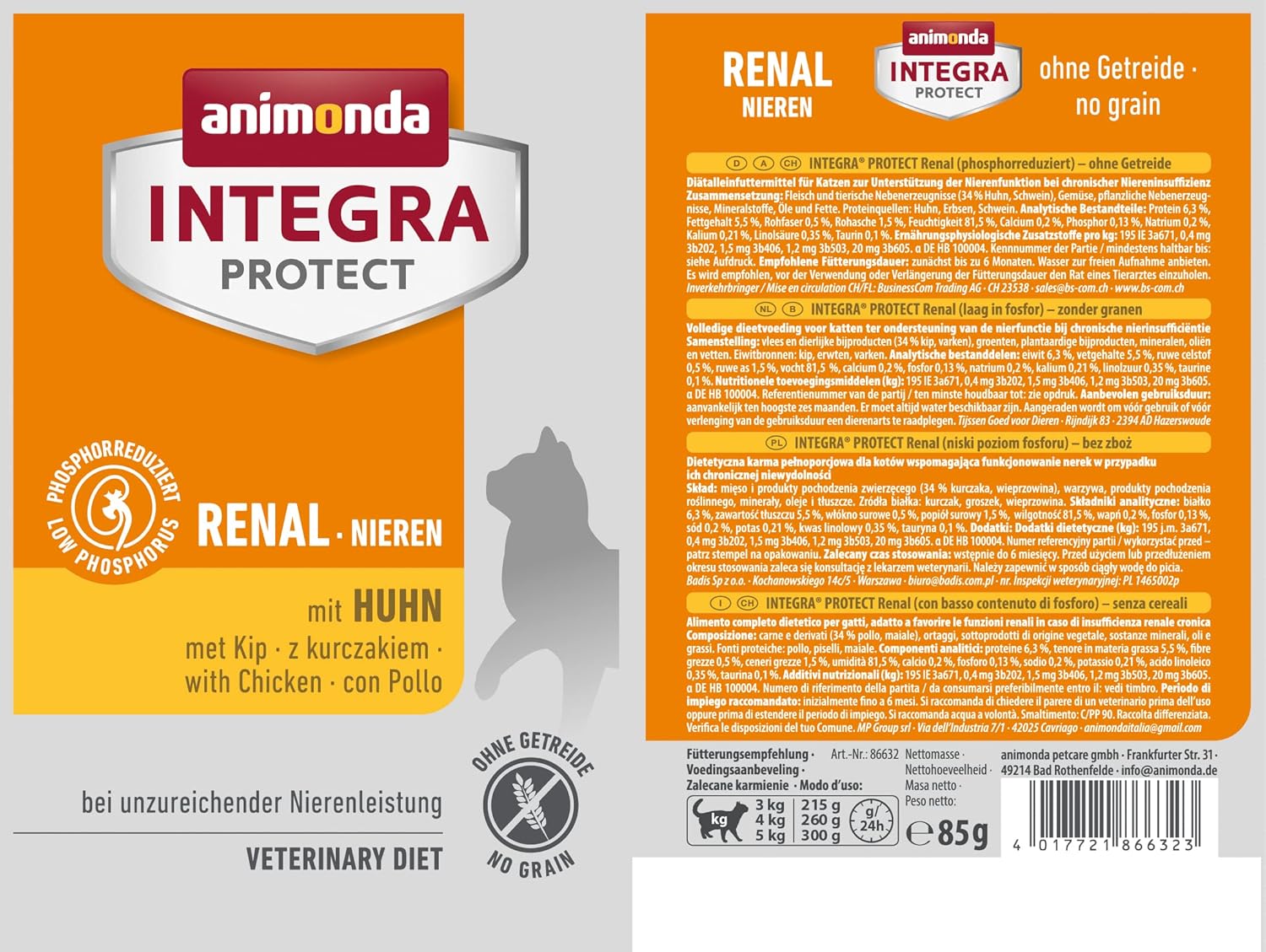 animonda Integra Protect Diaetfutter Katze Diabetes Pute verschiedene So