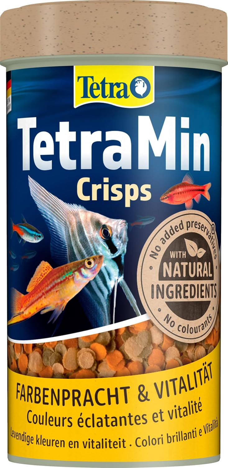 TetraMin Crisps Fischfutter fuer Zierfische mit klarer Wasserformel