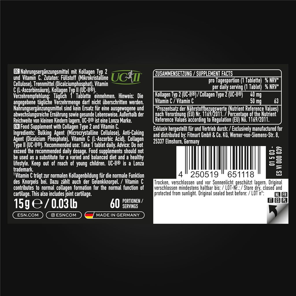 ESN Kollagen Typ II UC-II 60 Tabletten 60 St. Vitamin C made in Germany
