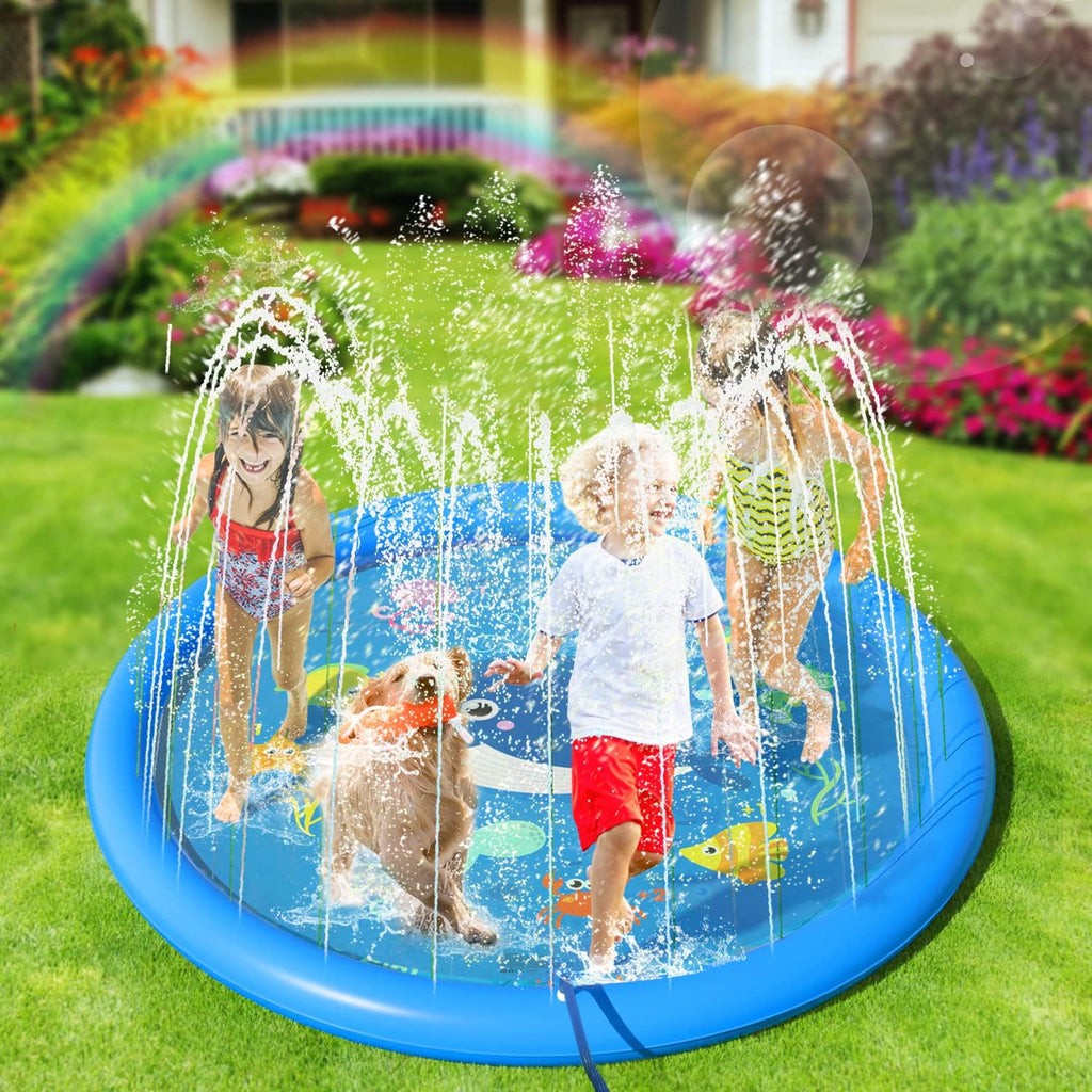 Peradix Splash Pad 170 cm Sprinkler Spielmatte Wasserpool Kinder Garten
