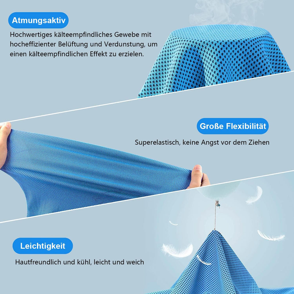 Ciskotu Kuehlhandtuch 3er Set Mikrofaser schnelltrocknend fuer Sport Yoga