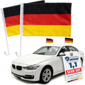 Upgrade4cars 2x Deutschland Autofahne 45x30 cm Schwarz Rot Gold Fanartikel