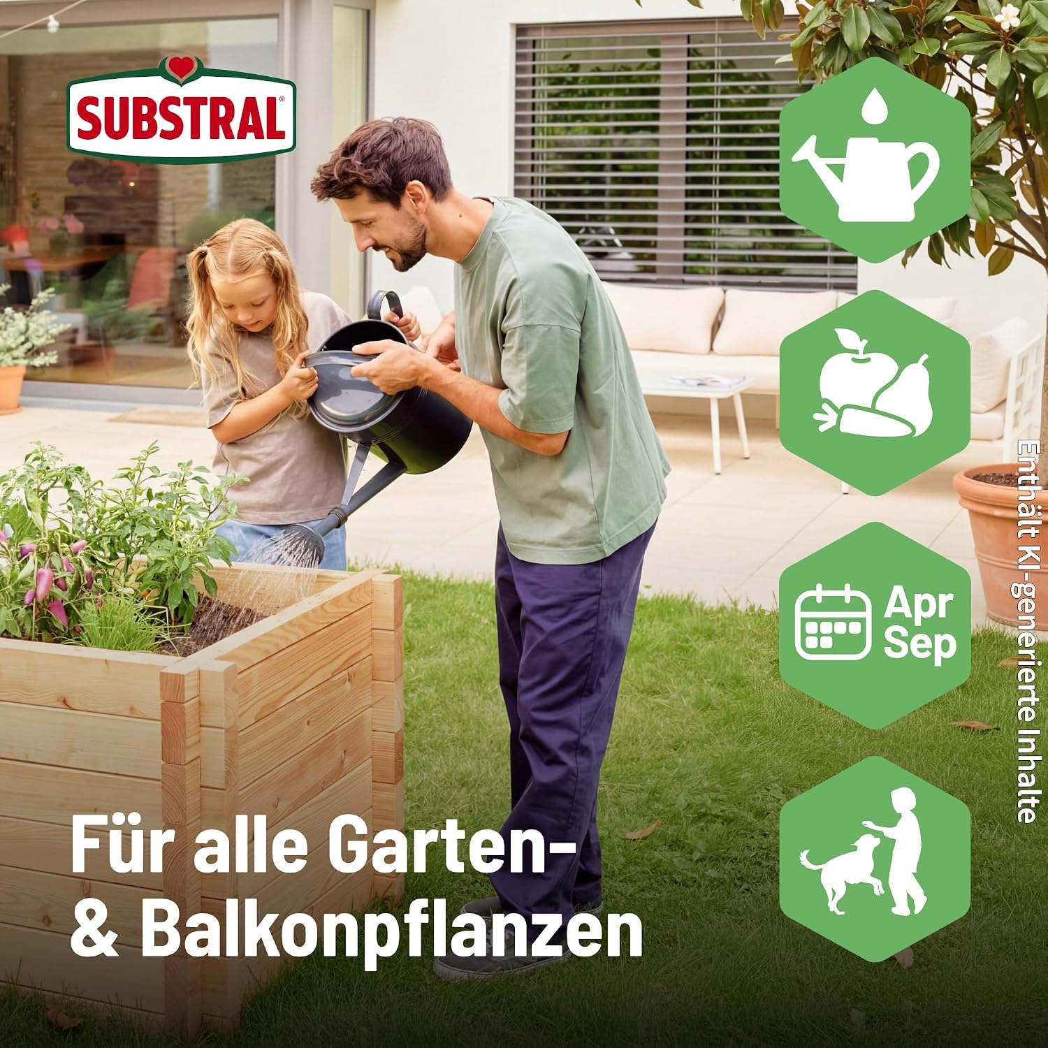 Substral Universal Fluessigduenger fuer alle Gartenpflanzen mit Humifirst