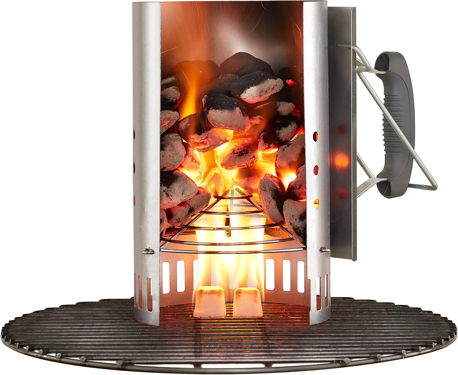 Weber Rapidfire Anzuendkamin gross 32 cm Hoehe fuer Holzkohlegrills Ø ab 47 cm