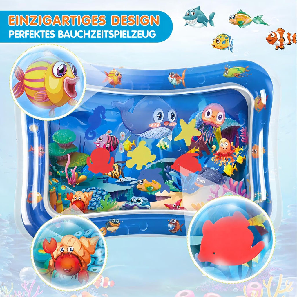 Infinno Baby Wasserspielmatte Ozean Motiv fuer 3-9 Monate blau