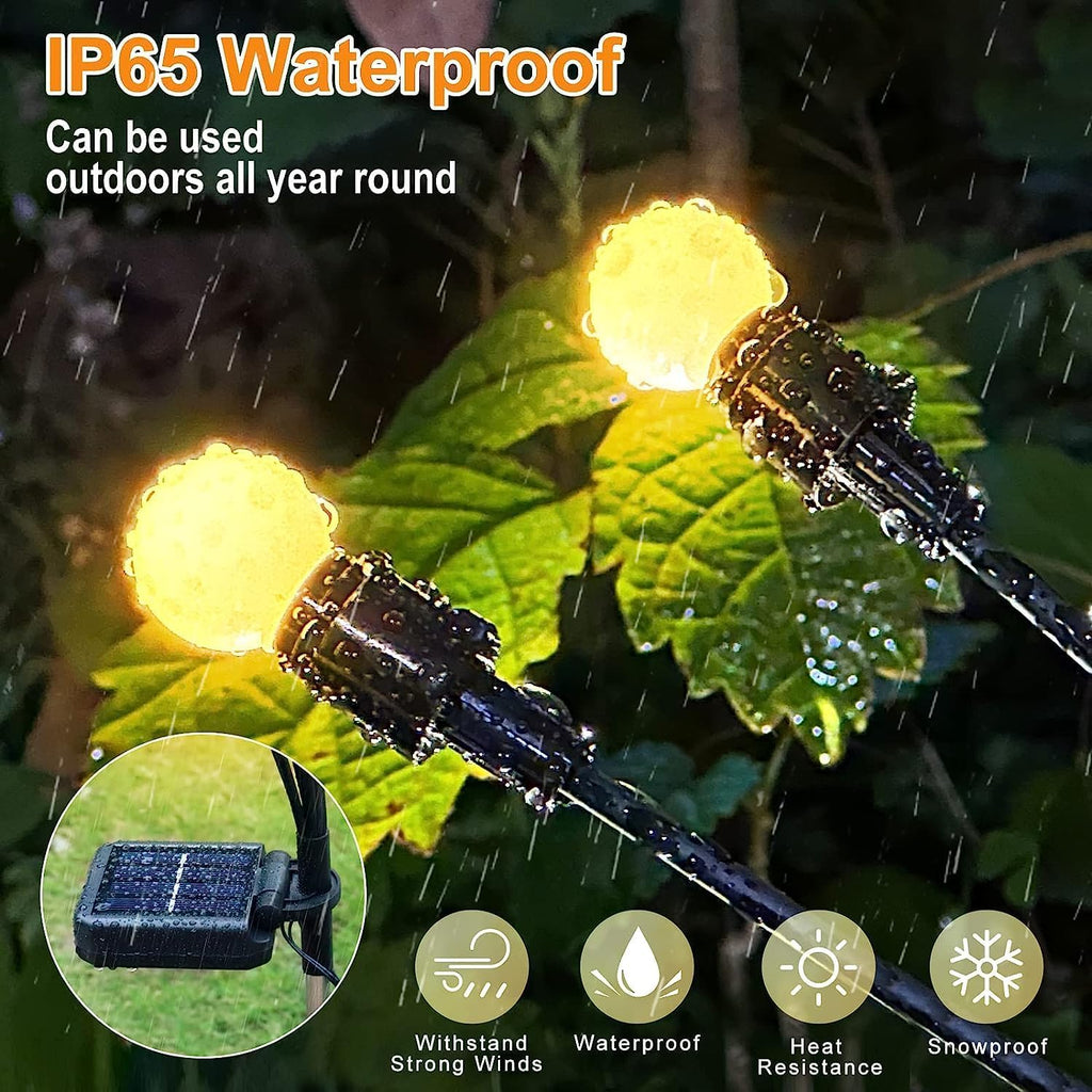 Kizozo Solarlampen 4er Set Garten Aussen 10 LED warmweiss IP65 wasserdicht